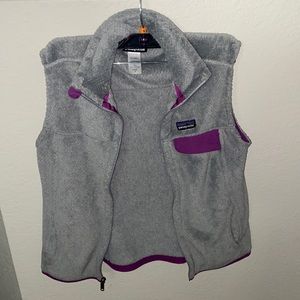 Grey and purple Patagonia vest
